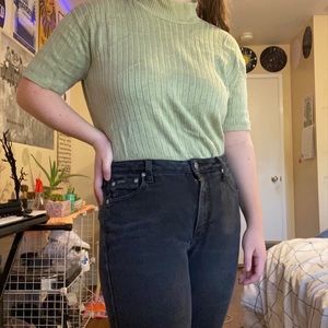 LIGHT WASH BLACK JEANS - PERFECT CONDITION